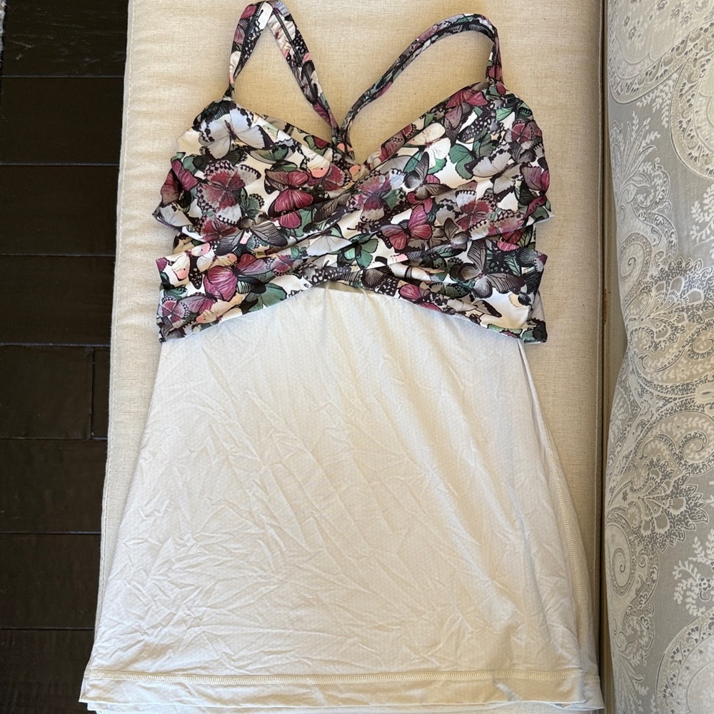 Lululemon butterfly exercise bra + top